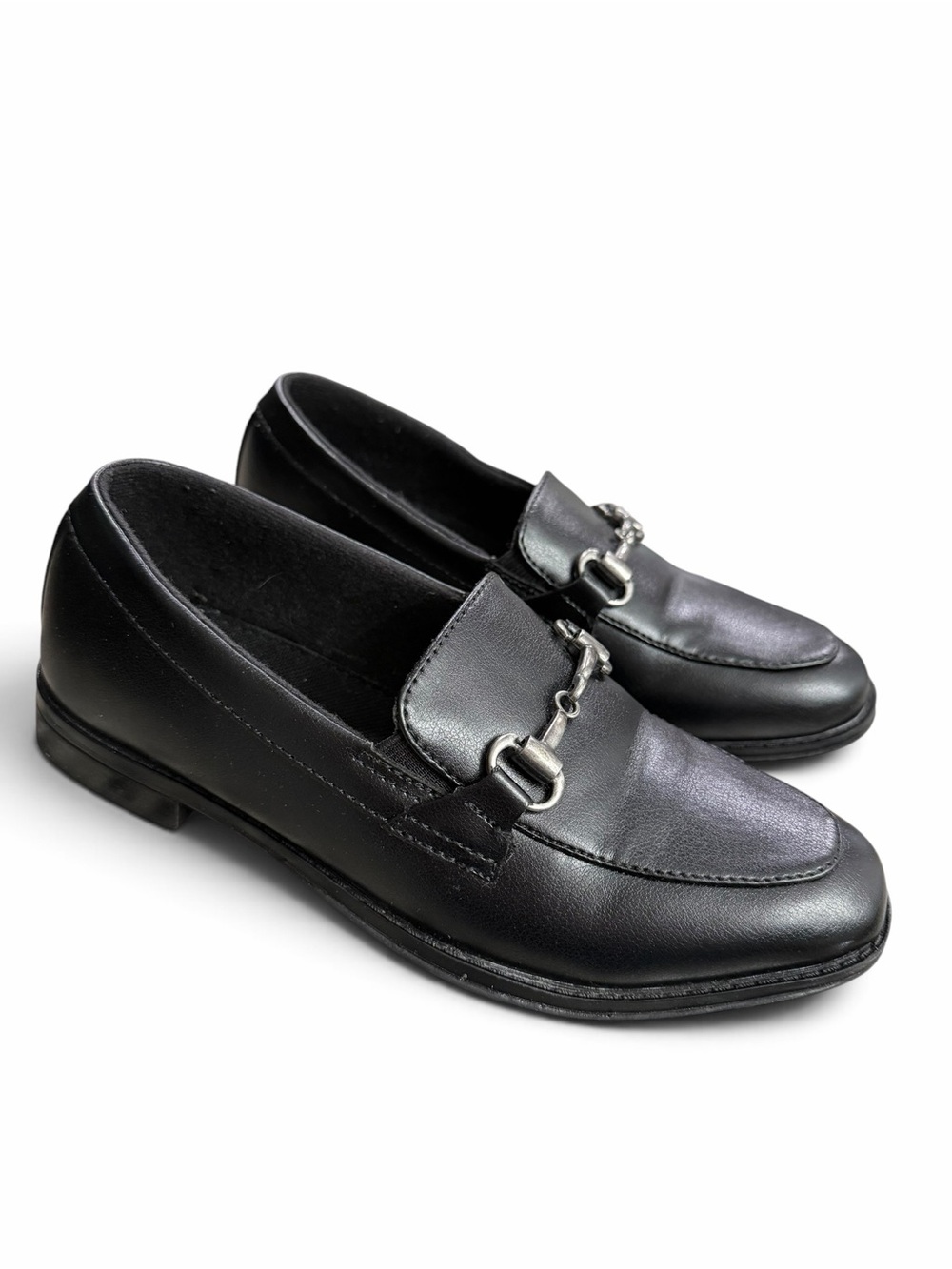 Boys’ Black Oxford Loafers Dress Shoes | Size 2